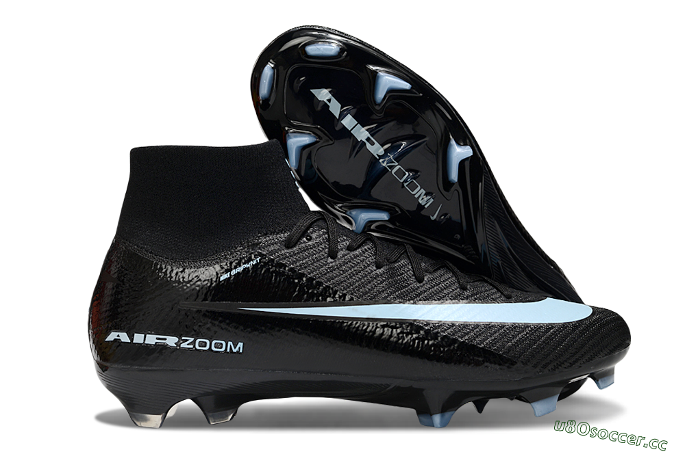 Unisex Nike Air Zoom Mercurial Superfly 10 Elite FG Firm Ground High-Tops Football Boots - Black/Jade 2
