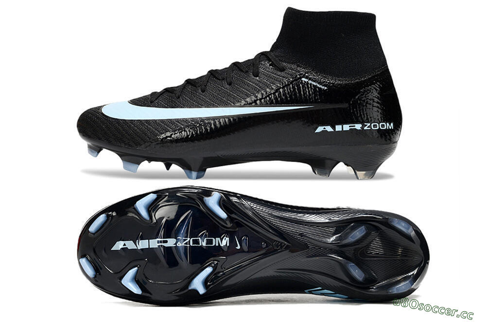 Unisex Nike Air Zoom Mercurial Superfly 10 Elite FG Firm Ground High-Tops Football Boots - Black/Jade 1