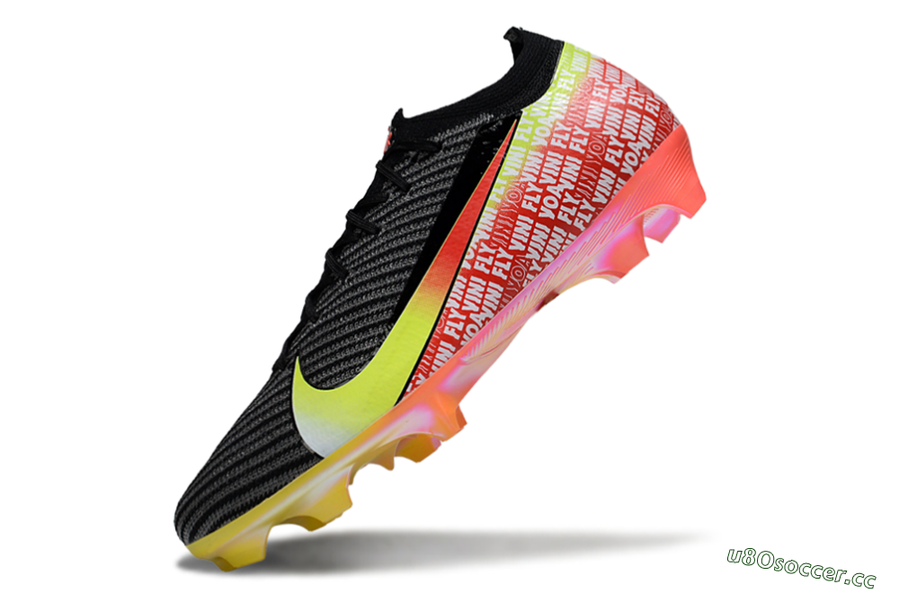 Unisex Nike Air Zoom Mercurial Vapor 16 Elite FG Firm Ground Low-Tops Football Boots - Black/Yellow/Red 5