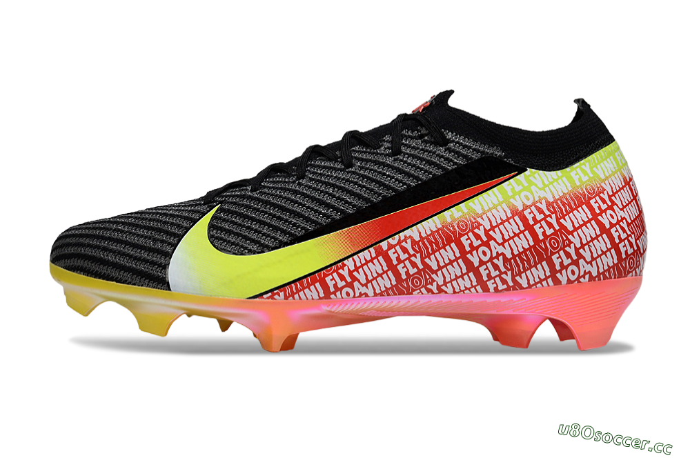 Unisex Nike Air Zoom Mercurial Vapor 16 Elite FG Firm Ground Low-Tops Football Boots - Black/Yellow/Red 0