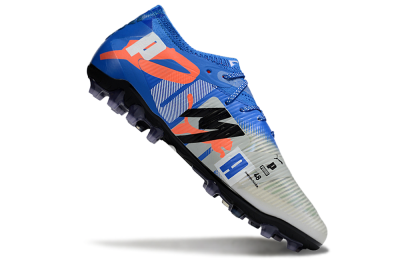 Men's Puma Future 8 Ultimate MG Multi Ground Low-Tops Football Boots - Blue/White/Orange