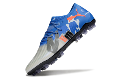 Men's Puma Future 8 Ultimate MG Multi Ground Low-Tops Football Boots - Blue/White/Orange