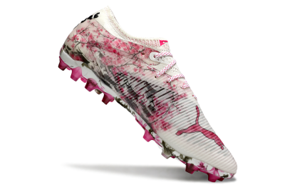 Men's Puma Future 8 Ultimate MG Multi Ground Low-Tops Football Boots - Beige/Black/Pink