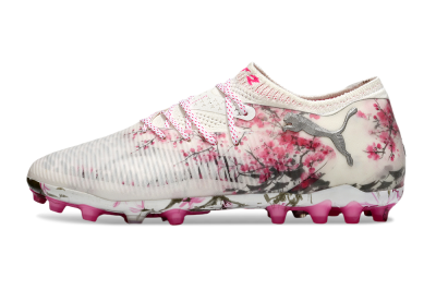 Men's Puma Future 8 Ultimate MG Multi Ground Low-Tops Football Boots - Beige/Black/Pink