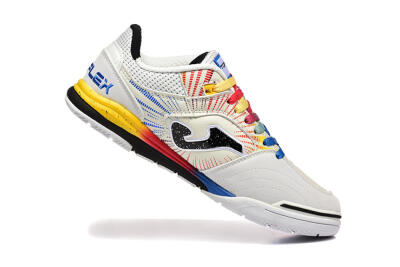 Men's Joma Top Flex IC Indoor & Futsal Low-Tops Football Shoes - Beige/Red/Yellow