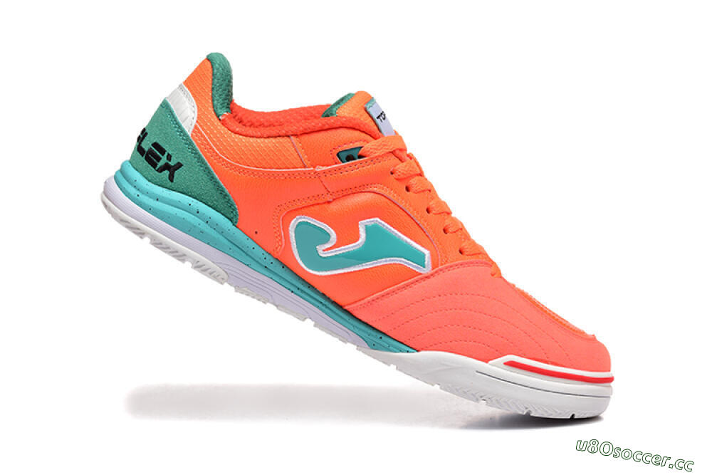 Men's Joma Top Flex IC Indoor & Futsal Low-Tops Football Shoes - Red/Jade/White 7