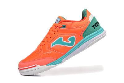 Men's Joma Top Flex IC Indoor & Futsal Low-Tops Football Shoes - Red/Jade/White