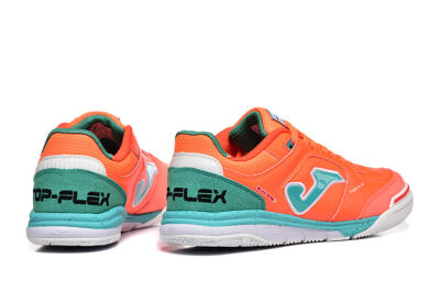 Men's Joma Top Flex IC Indoor & Futsal Low-Tops Football Shoes - Red/Jade/White