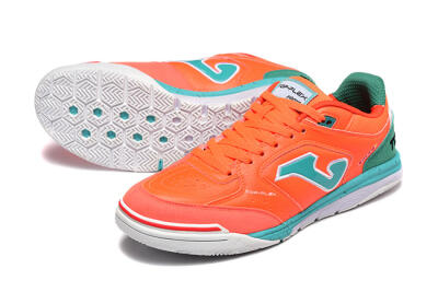 Men's Joma Top Flex IC Indoor & Futsal Low-Tops Football Shoes - Red/Jade/White