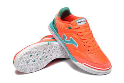 Men's Joma Top Flex IC Indoor & Futsal Low-Tops Football Shoes - Red/Jade/White
