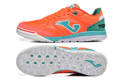 Men's Joma Top Flex IC Indoor & Futsal Low-Tops Football Shoes - Red/Jade/White