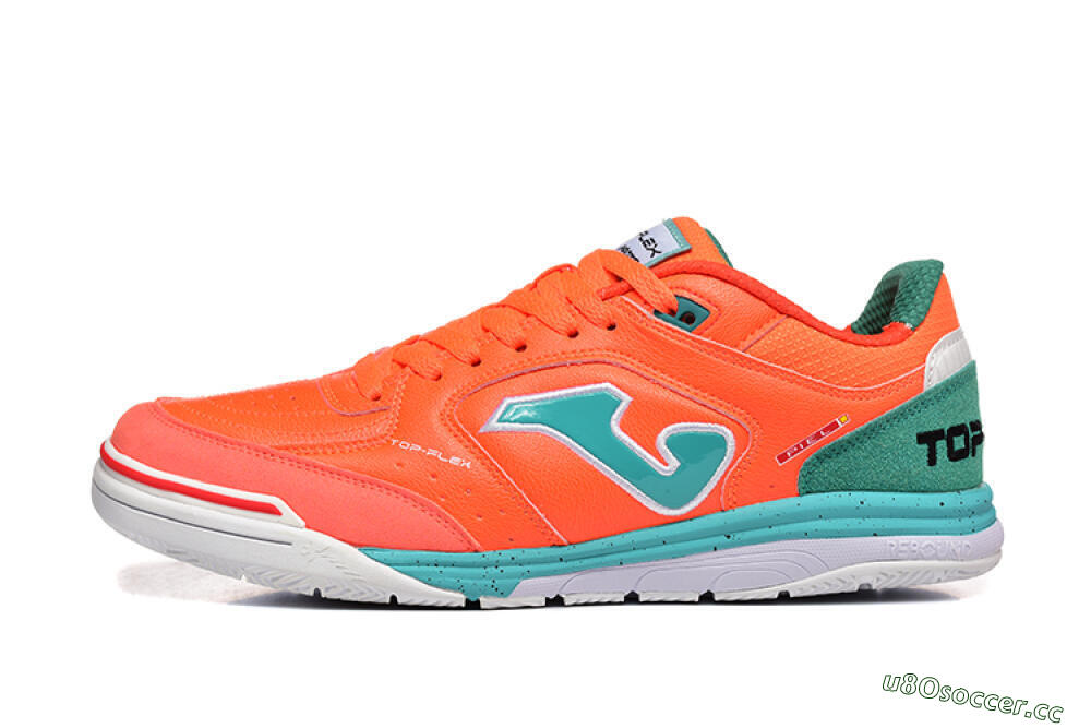 Men's Joma Top Flex IC Indoor & Futsal Low-Tops Football Shoes - Red/Jade/White 0