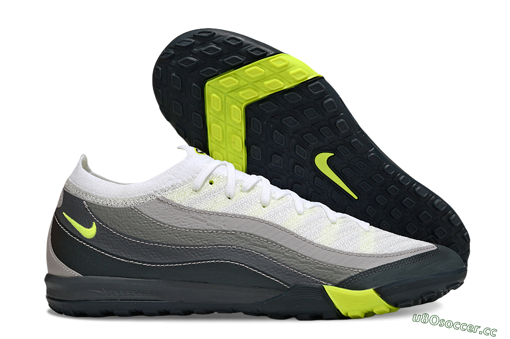 Unisex Nike Air Zoom Mercurial Vapor 16 Elite TF Artificial Turf Low-Tops Football Shoes - White/Grey/Yellow 2