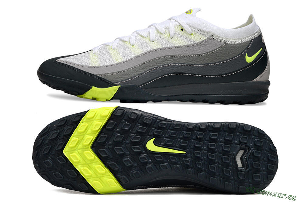 Unisex Nike Air Zoom Mercurial Vapor 16 Elite TF Artificial Turf Low-Tops Football Shoes - White/Grey/Yellow 1