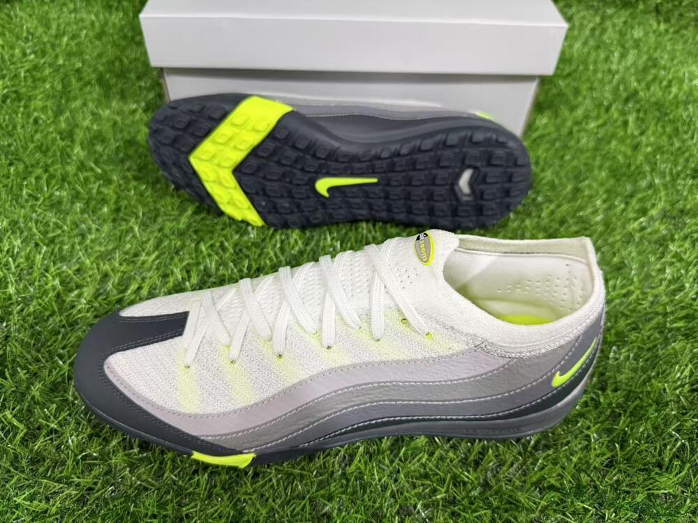 Unisex Nike Air Zoom Mercurial Vapor 16 Elite TF Artificial Turf Low-Tops Football Shoes - White/Grey/Yellow