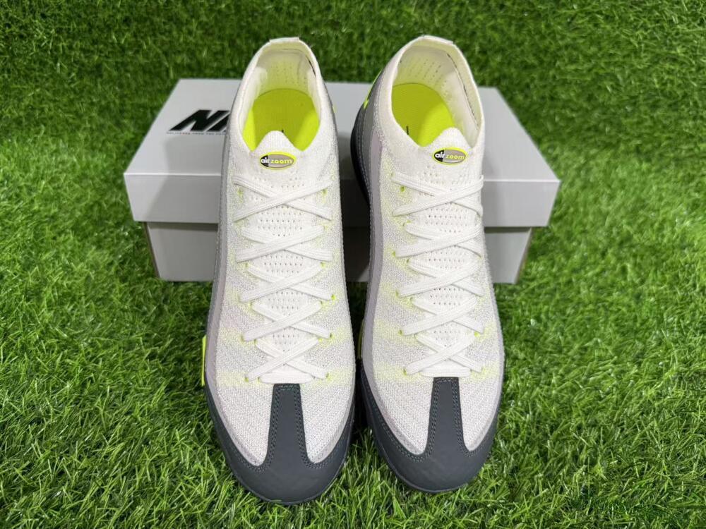 Unisex Nike Air Zoom Mercurial Vapor 16 Elite TF Artificial Turf Low-Tops Football Shoes - White/Grey/Yellow
