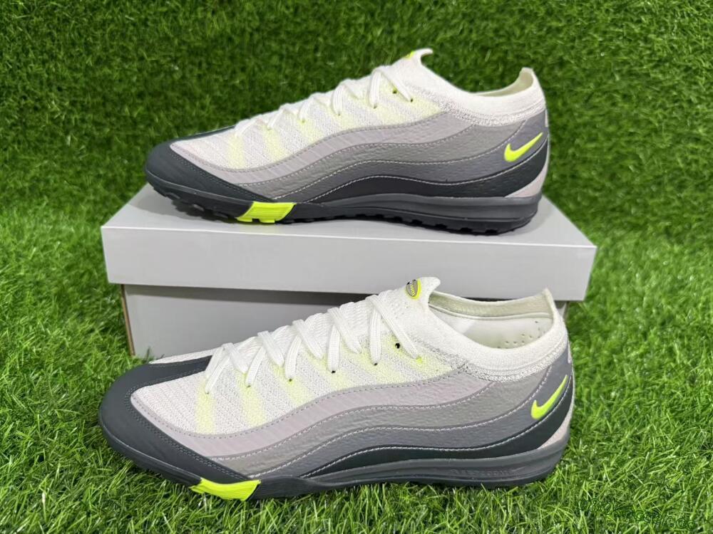 Unisex Nike Air Zoom Mercurial Vapor 16 Elite TF Artificial Turf Low-Tops Football Shoes - White/Grey/Yellow