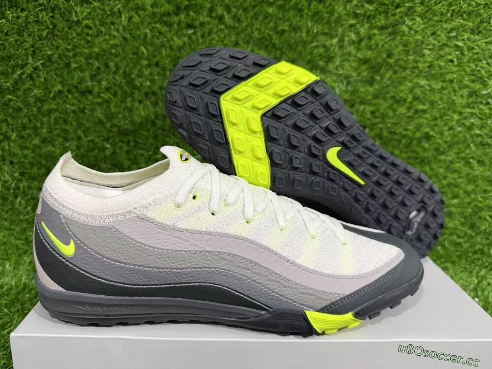 Unisex Nike Air Zoom Mercurial Vapor 16 Elite TF Artificial Turf Low-Tops Football Shoes - White/Grey/Yellow
