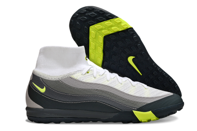 Unisex Nike Air Zoom Mercurial Superfly 10 Elite TF Artificial Turf High-Tops Football Shoes - White/Black/Yellow