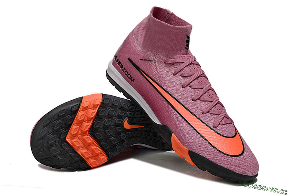 Unisex Nike Air Zoom Mercurial Superfly 10 Elite TF Artificial Turf High-Tops Football Shoes - Red/Black/White 4
