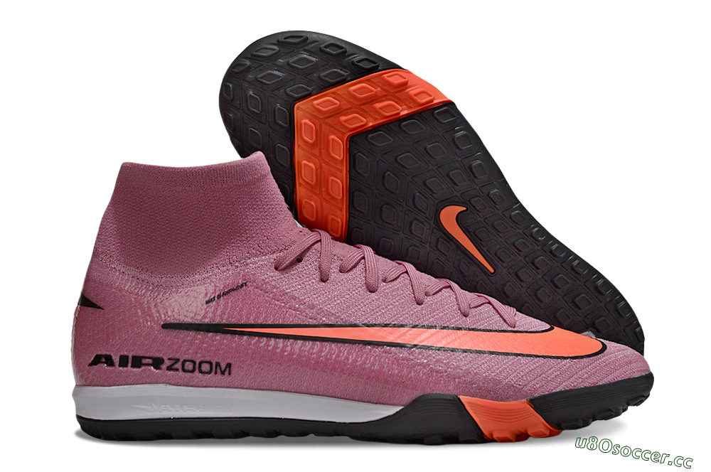 Unisex Nike Air Zoom Mercurial Superfly 10 Elite TF Artificial Turf High-Tops Football Shoes - Red/Black/White 2