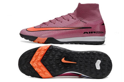 Unisex Nike Air Zoom Mercurial Superfly 10 Elite TF Artificial Turf High-Tops Football Shoes - Red/Black/White