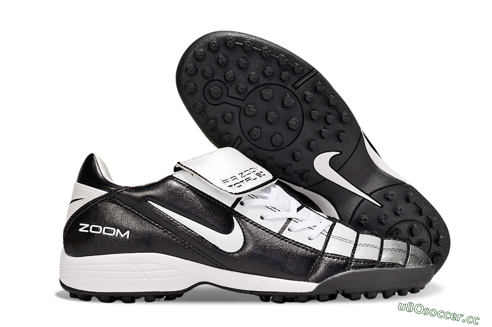 Men's Nike Air Zoom Total 90 III TF Artificial Turf Low-Tops Football Shoes - Black/Silver/White 2