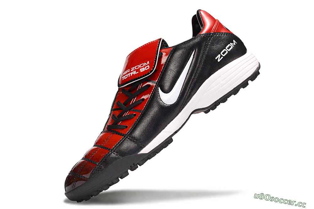 Men's Nike Air Zoom Total 90 III TF Artificial Turf Low-Tops Football Shoes - Black/Red/White 5