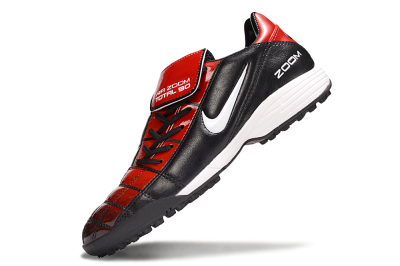 Men's Nike Air Zoom Total 90 III TF Artificial Turf Low-Tops Football Shoes - Black/Red/White