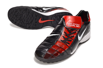 Men's Nike Air Zoom Total 90 III TF Artificial Turf Low-Tops Football Shoes - Black/Red/White