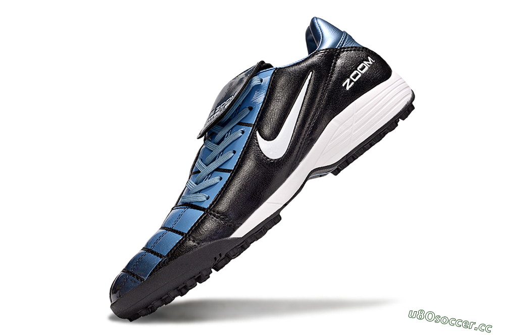 Men's Nike Air Zoom Total 90 III TF Artificial Turf Low-Tops Football Shoes - Black/Blue/White 5