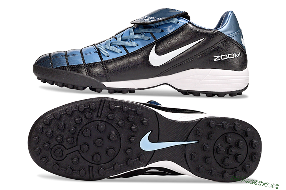 Men's Nike Air Zoom Total 90 III TF Artificial Turf Low-Tops Football Shoes - Black/Blue/White 1