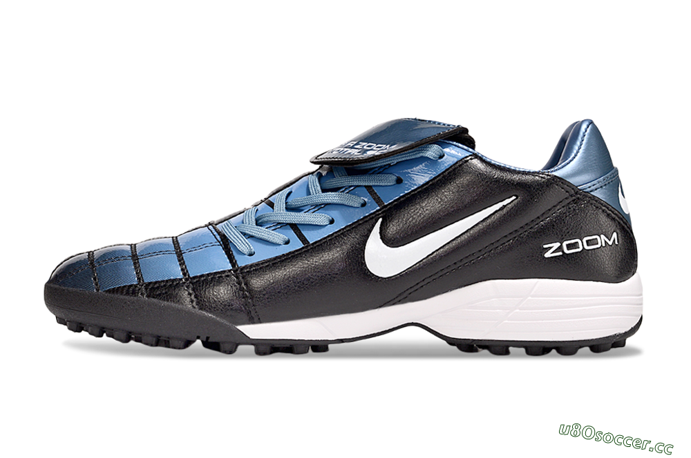 Men's Nike Air Zoom Total 90 III TF Artificial Turf Low-Tops Football Shoes - Black/Blue/White 0