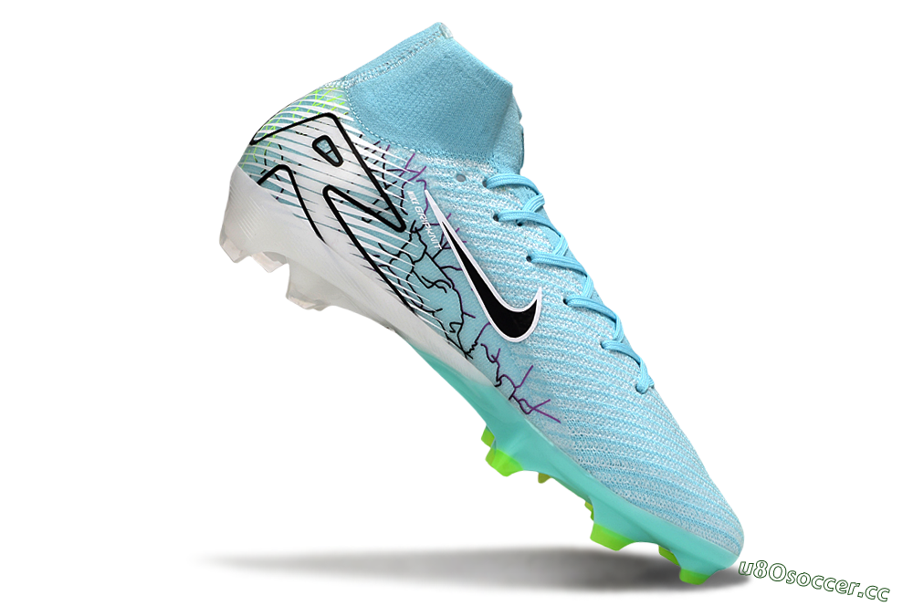 Unisex Nike Air Zoom Mercurial Superfly 10 Elite FG Firm Ground High-Tops Football Boots - Jade/Black/White 4