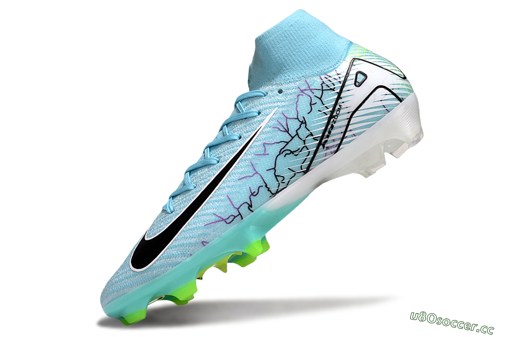 Unisex Nike Air Zoom Mercurial Superfly 10 Elite FG Firm Ground High-Tops Football Boots - Jade/Black/White 5