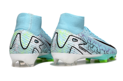 Unisex Nike Air Zoom Mercurial Superfly 10 Elite FG Firm Ground High-Tops Football Boots - Jade/Black/White