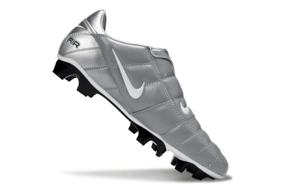 Men's Nike Air Zoom Total 90 III FG Firm Ground Low-Tops Football Boots - Silver/White/Black
