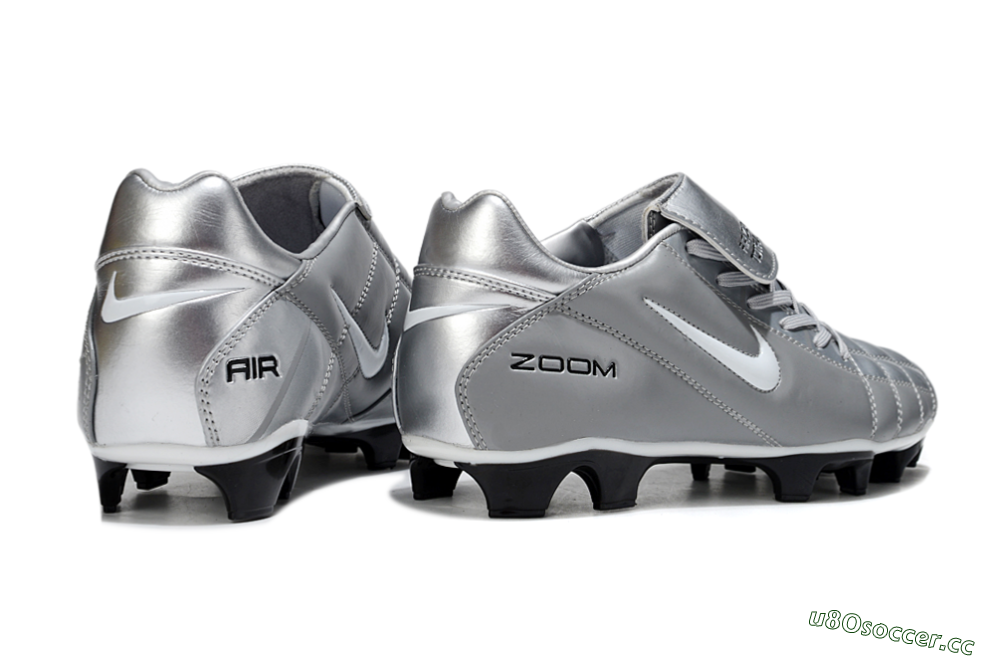 Men's Nike Air Zoom Total 90 III FG Firm Ground Low-Tops Football Boots - Silver/White/Black 5