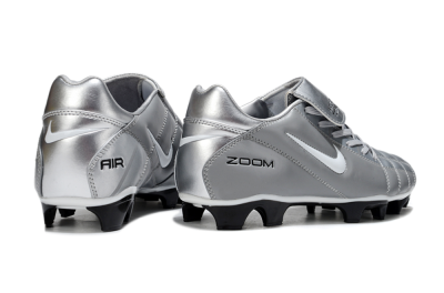 Men's Nike Air Zoom Total 90 III FG Firm Ground Low-Tops Football Boots - Silver/White/Black