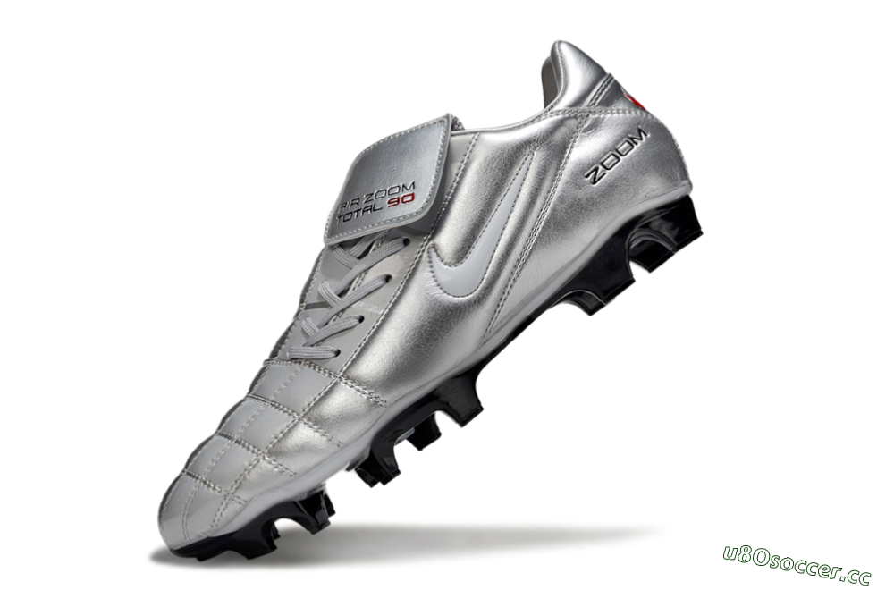 Men's Nike Air Zoom Total 90 III FG Firm Ground Low-Tops Football Boots - Grey/Silver/White 4
