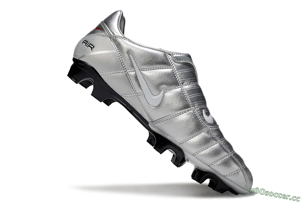 Men's Nike Air Zoom Total 90 III FG Firm Ground Low-Tops Football Boots - Grey/Silver/White 3