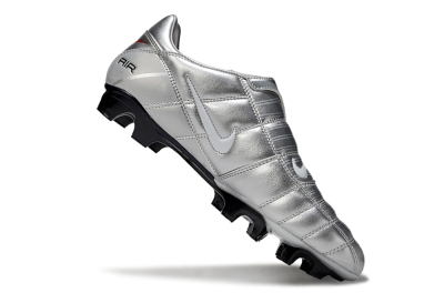 Men's Nike Air Zoom Total 90 III FG Firm Ground Low-Tops Football Boots - Grey/Silver/White