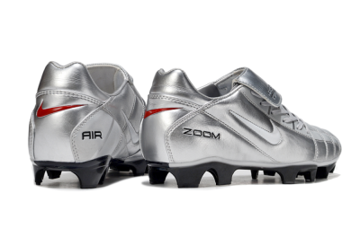 Men's Nike Air Zoom Total 90 III FG Firm Ground Low-Tops Football Boots - Grey/Silver/White