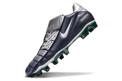 Men's Nike Air Zoom Total 90 III FG Firm Ground Low-Tops Football Boots - Black/Silver