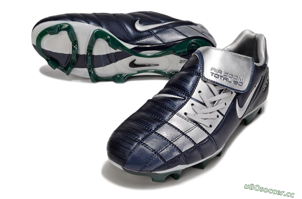 Men's Nike Air Zoom Total 90 III FG Firm Ground Low-Tops Football Boots - Black/Silver 3