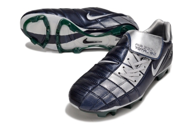 Men's Nike Air Zoom Total 90 III FG Firm Ground Low-Tops Football Boots - Black/Silver