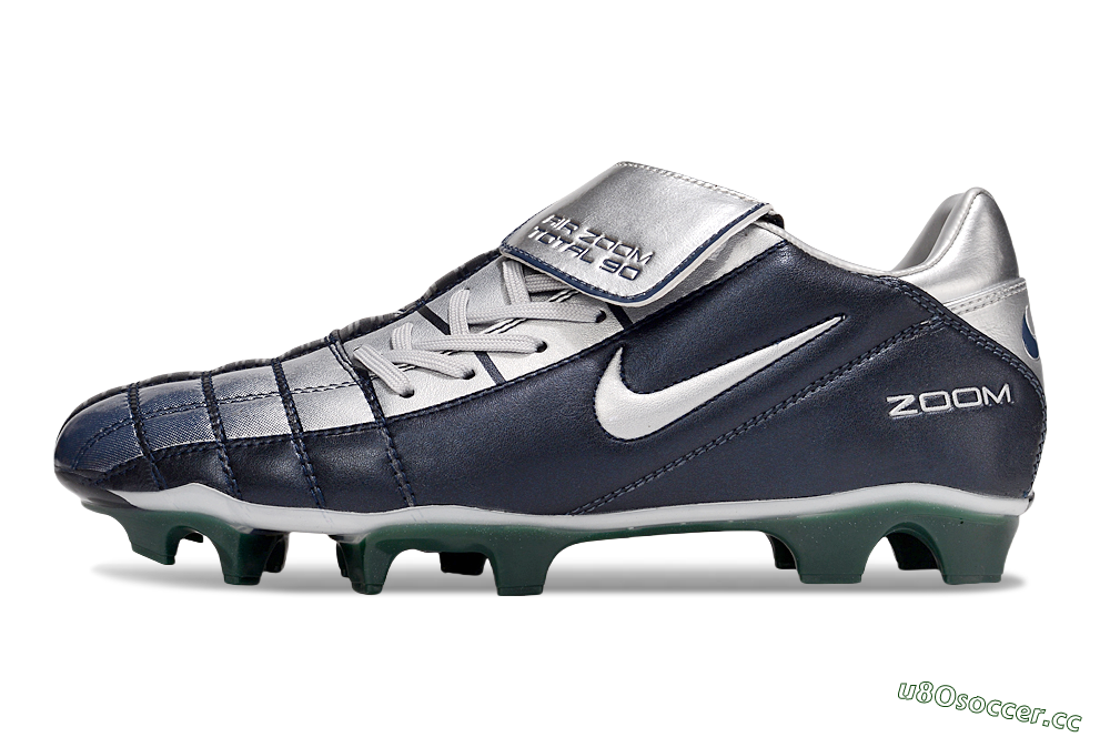 Men's Nike Air Zoom Total 90 III FG Firm Ground Low-Tops Football Boots - Black/Silver 0