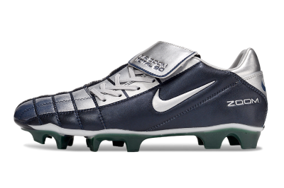 Men's Nike Air Zoom Total 90 III FG Firm Ground Low-Tops Football Boots - Black/Silver