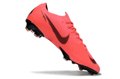 Men's Nike Mercurial Vapor 12 Elite FG Firm Ground Low-Tops Football Boots - Red/Black/Pink