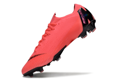 Men's Nike Mercurial Vapor 12 Elite FG Firm Ground Low-Tops Football Boots - Red/Black/Pink